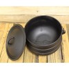 Potjie Cast Iron Flat Pot - 7 Quart Size 2