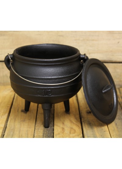 Cast Iron Potjie Pot Cauldron - 42 oz. Size 1/2