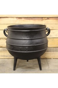 Cast Iron Potjie Cauldron - 4.75 Gallon, Size 8