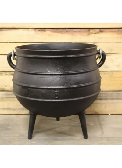 Cast Iron Potjie Cauldron - 4.75 Gallon, Size 8