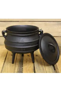 Cast Iron Potjie Pot Cauldron - 93 oz. Size 3/4