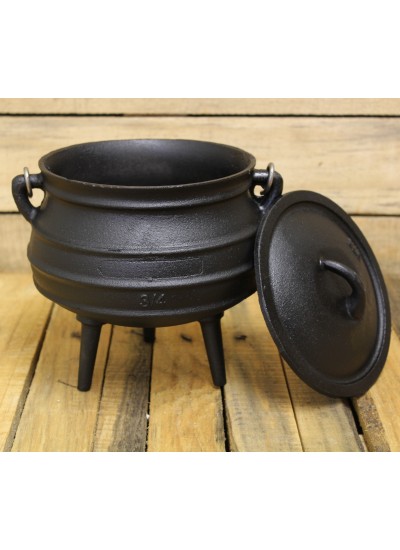 Cast Iron Potjie Pot Cauldron - 93 oz. Size 3/4