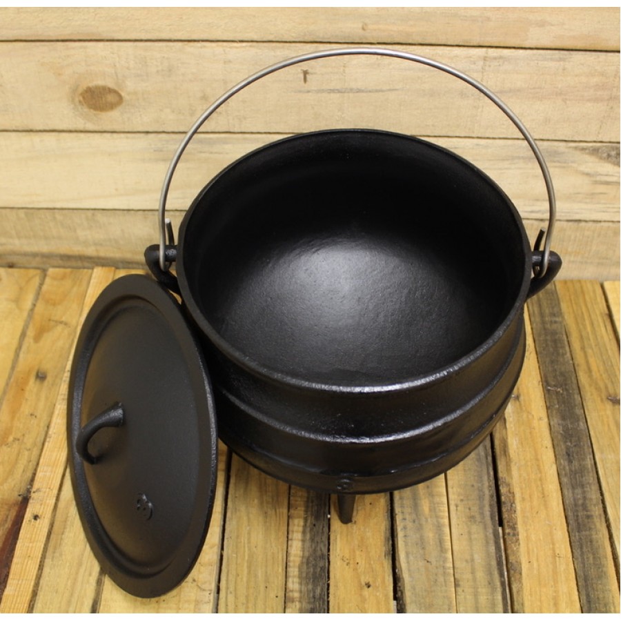 Cast iron #2 Bean pot Potjie Flat Bottom Dutch oven – Annie's Collections