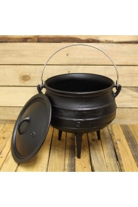 Cast Iron Potjie Cauldron - 2 Gallon, Size 3