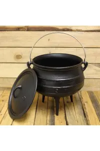 Cast Iron Potjie Cauldron - 2 Gallon Size 3