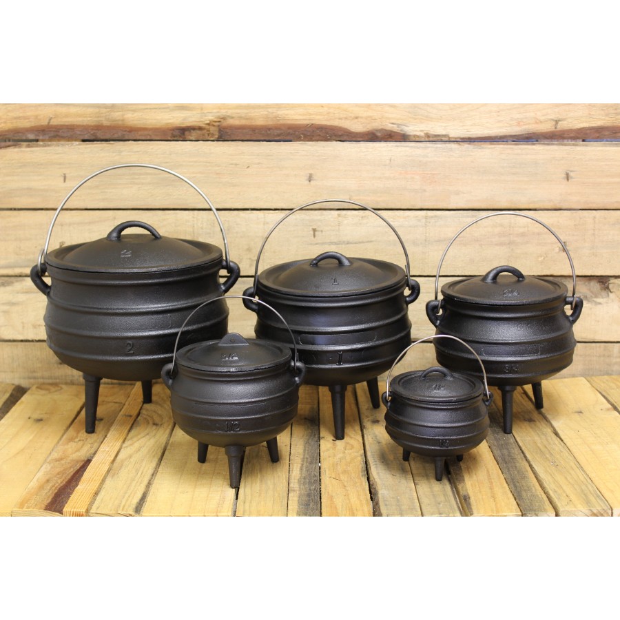 Cast Iron Potjie Cauldron - 4.75 Gallon Size 8 | Cast Iron Cookware