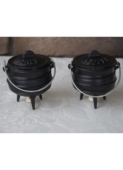 Mini Potjie Cast Iron Salt and Pepper Shakers