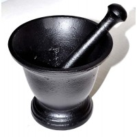 Cast Iron Footed Mortar and Pestle Set