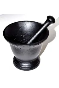 Cast Iron Footed Mortar and Pestle Set