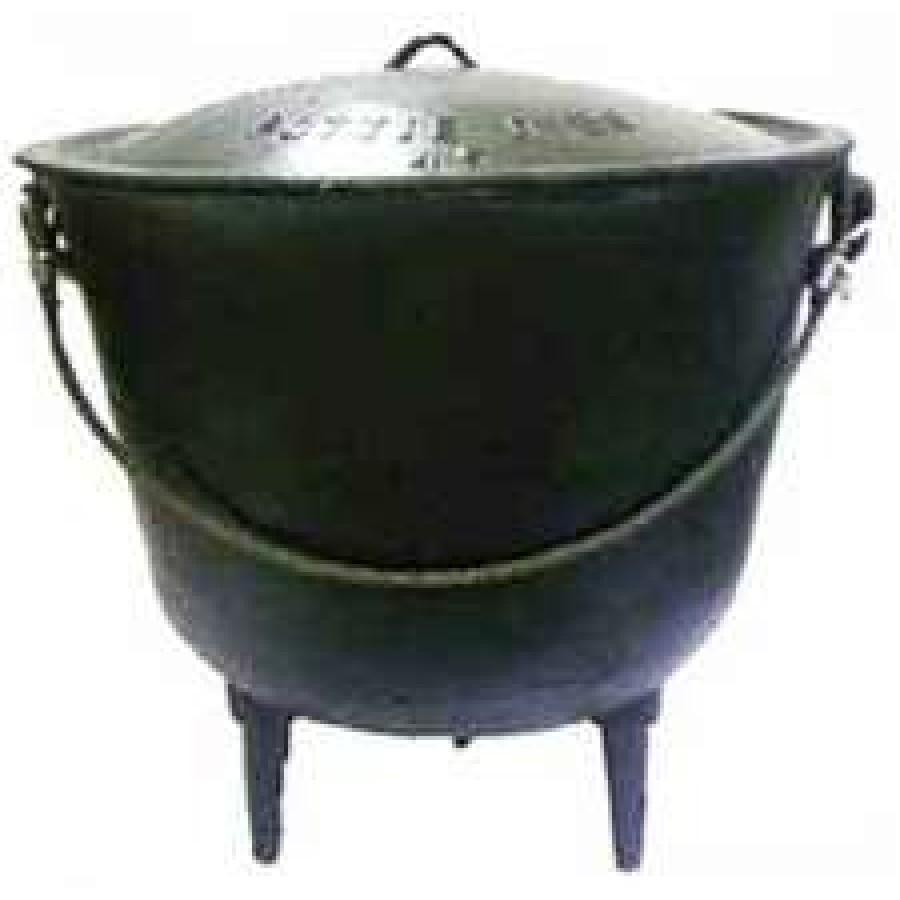 Extra Deep Cast Iron Kettle - BBQ, Camping, Events