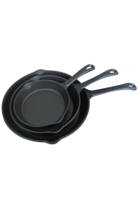 Cast Iron Skillet Trio with Long Handles