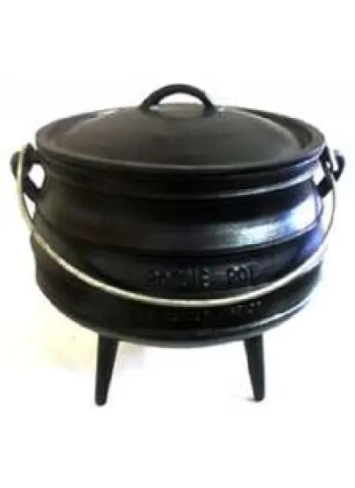 Cast Iron Potjie Cauldron - 2.25 Gallon ,Size 4