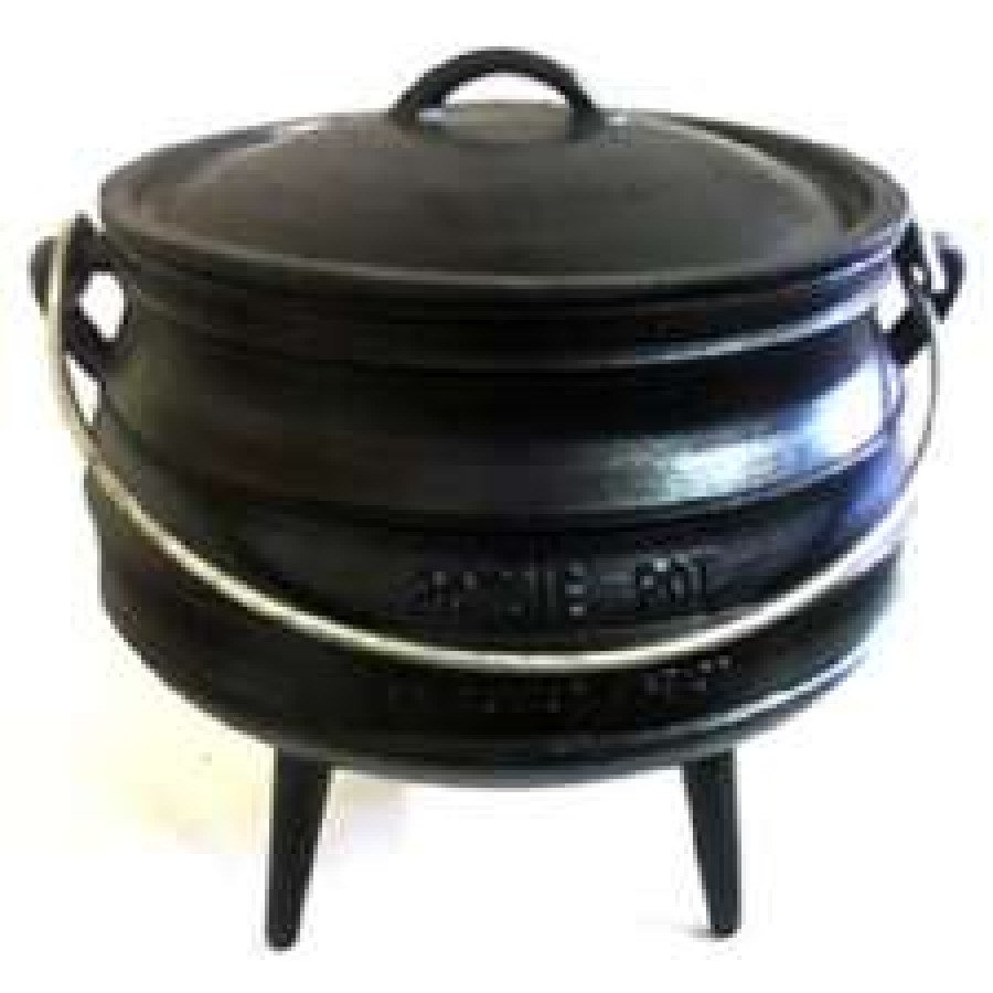 Cast Iron Potjie Cauldron - 3.5 Gallon Size 6